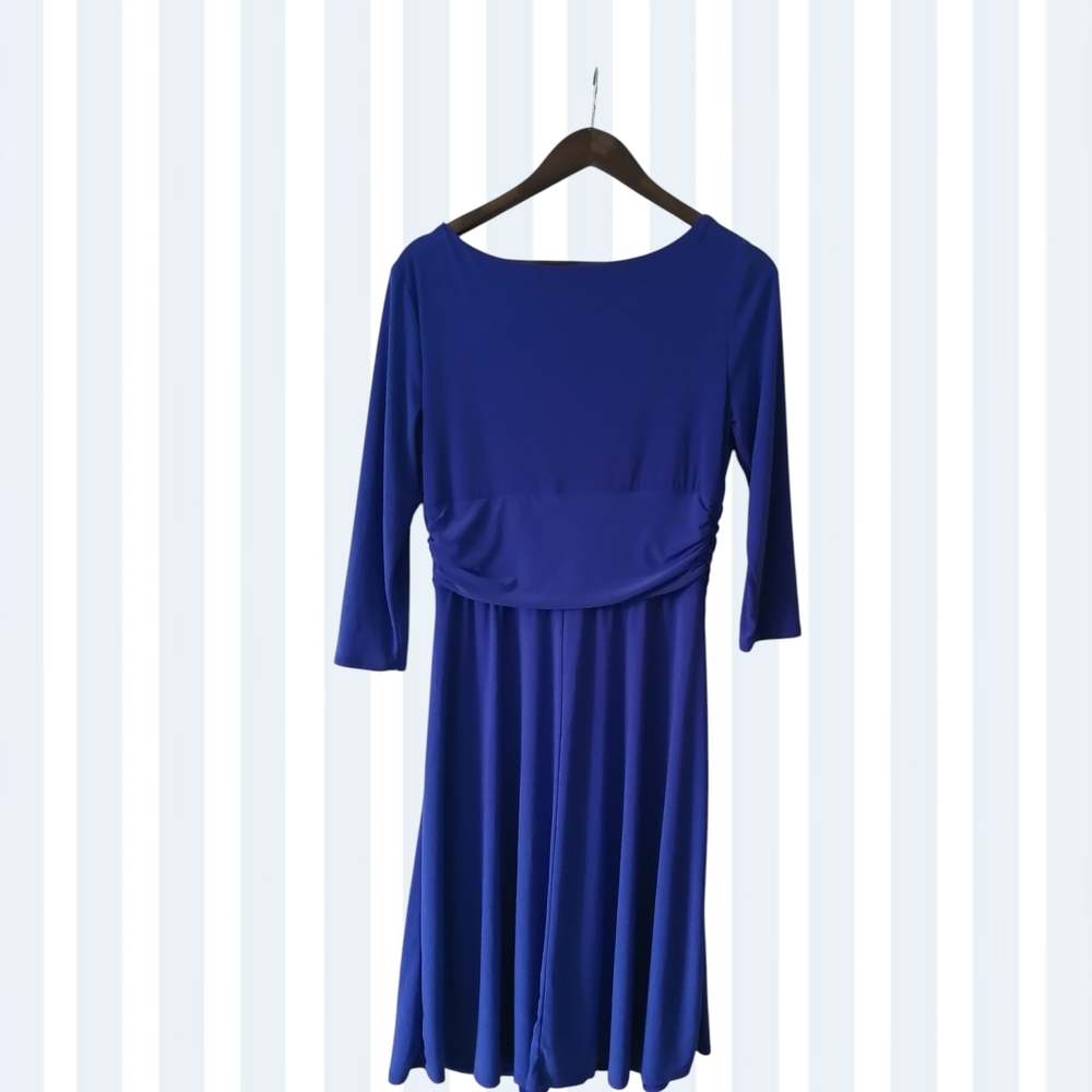 Chaps Long Sleeve Dress in Deep Blue - Picture 3 of 8